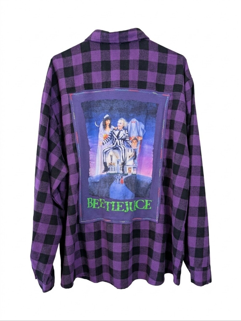 Beetlejuice Upcycled Shacket 2XL